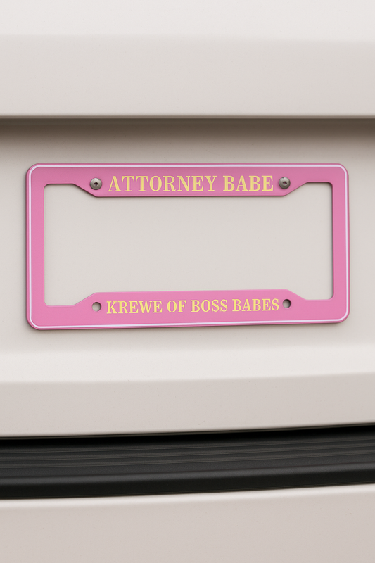 ATTORNEY BABE - COUTURE LICENSE PLATE