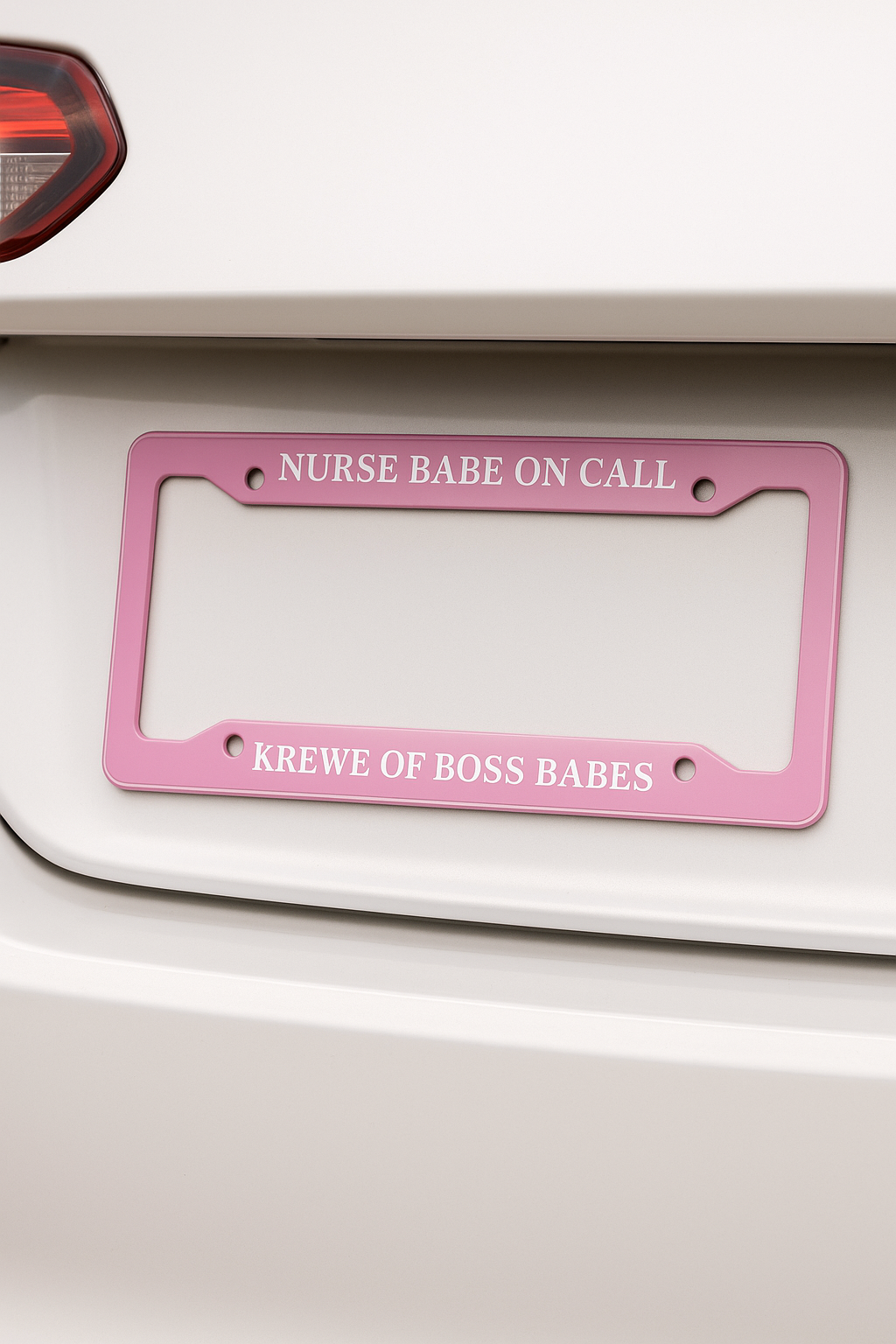 NURSE BABE ON CALL - COUTURE LICENSE PLATE