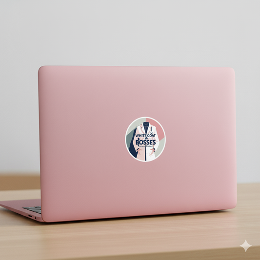 WHITE COAT BOSSES - STICKER | Krewe Of Boss Babes